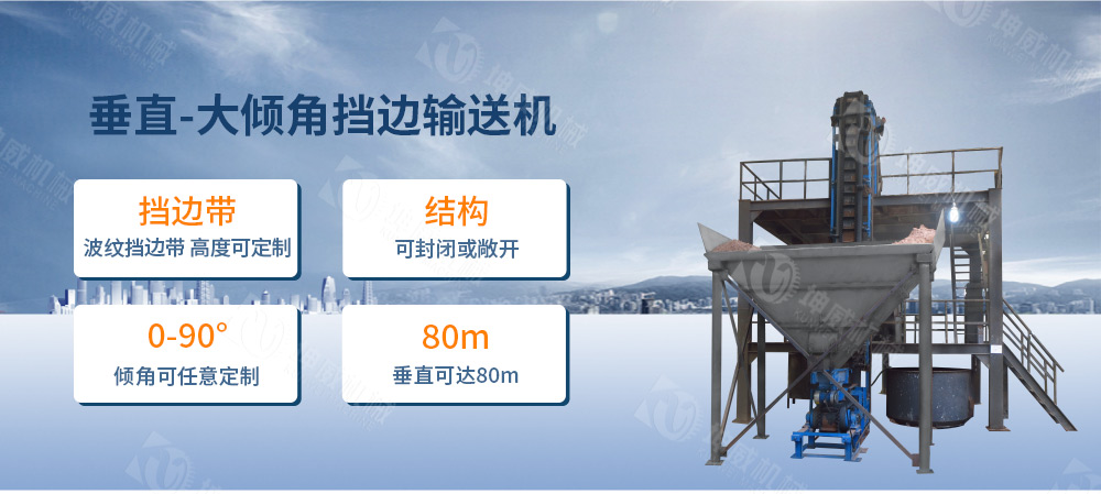 垂直大傾角皮帶機簡介 垂直大傾角皮帶機簡介